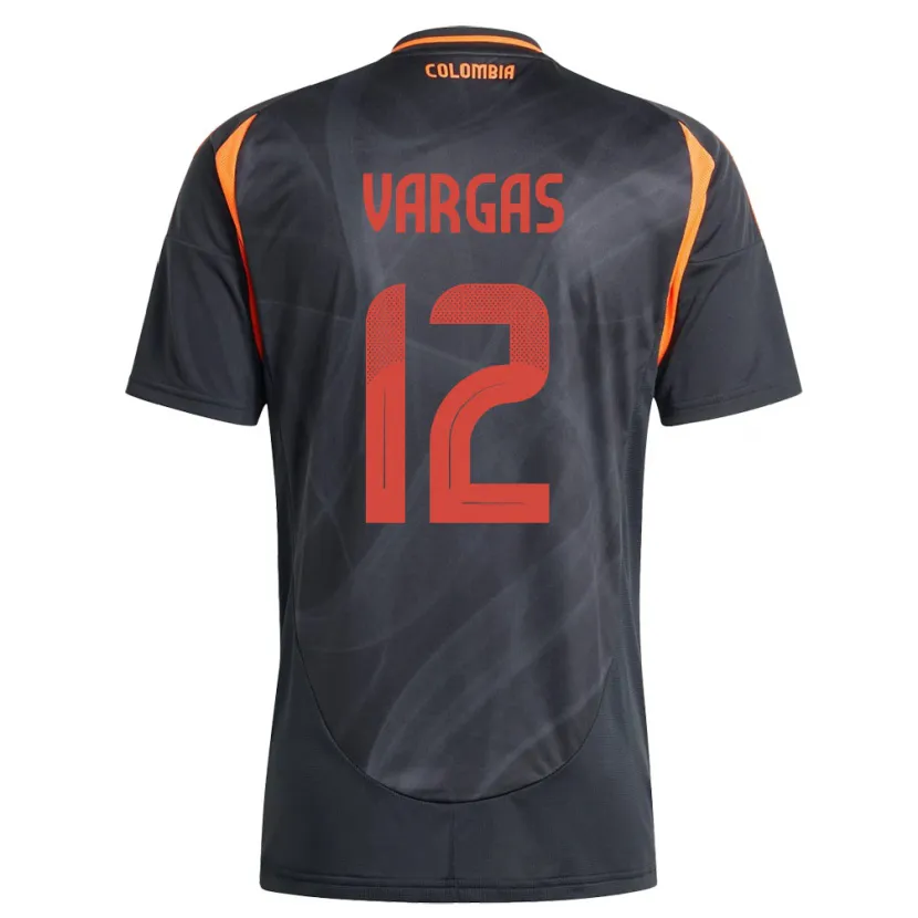 Danxen Børn Colombia Camilo Vargas #12 Sort Udebane Spillertrøjer 24-26 Trøje T-Shirt