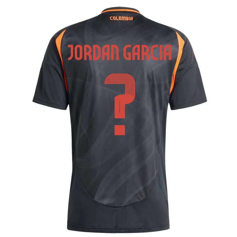 Danxen Børn Colombia Jordan García #0 Sort Udebane Spillertrøjer 24-26 Trøje T-Shirt