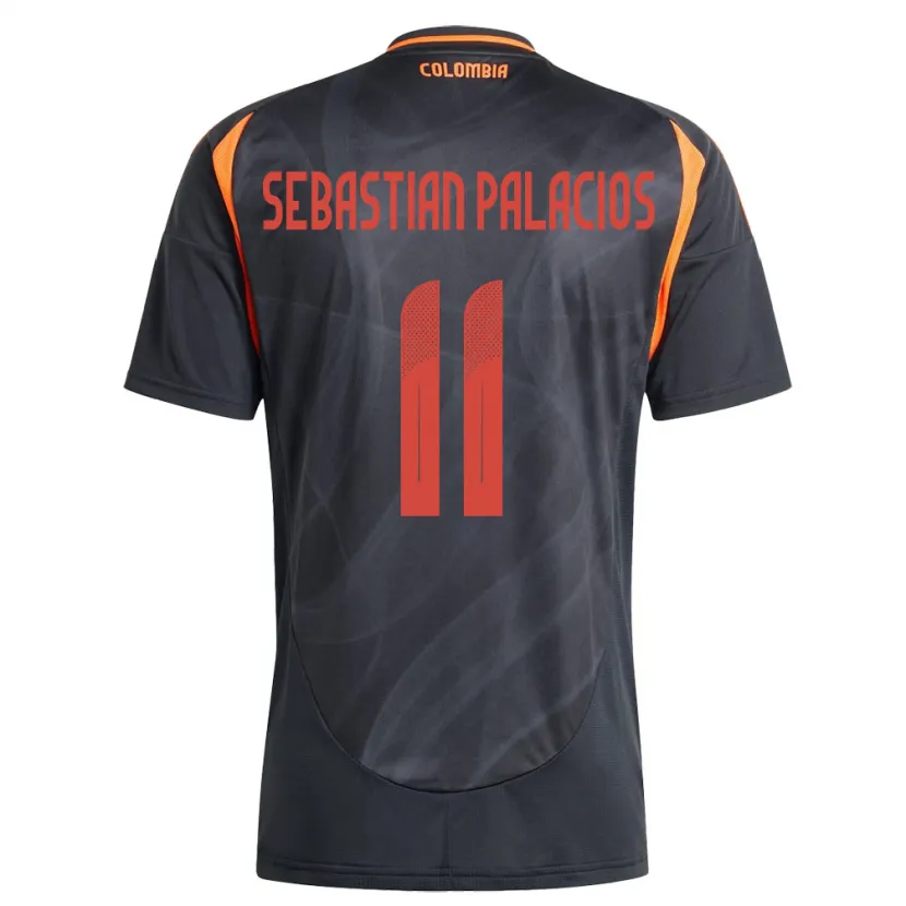 Danxen Børn Colombia Juan Sebastián Palacios #11 Sort Udebane Spillertrøjer 24-26 Trøje T-Shirt