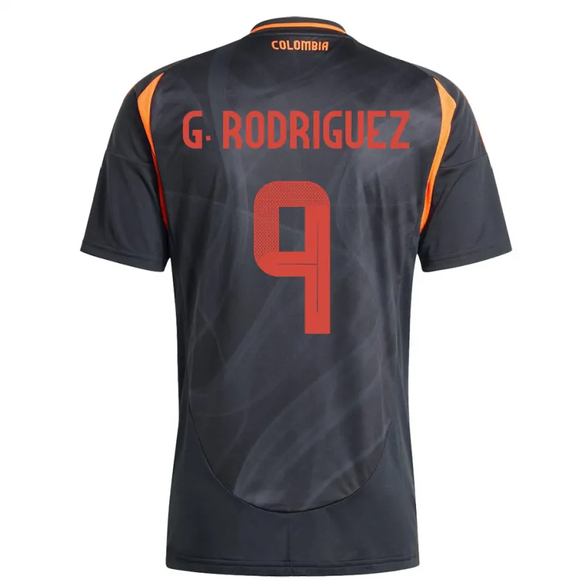 Danxen Børn Colombia Gabriela Rodríguez #9 Sort Udebane Spillertrøjer 24-26 Trøje T-Shirt