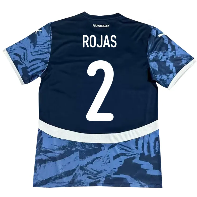 Danxen Børn Paraguay Robert Rojas #2 Blå Udebane Spillertrøjer 24-26 Trøje T-Shirt