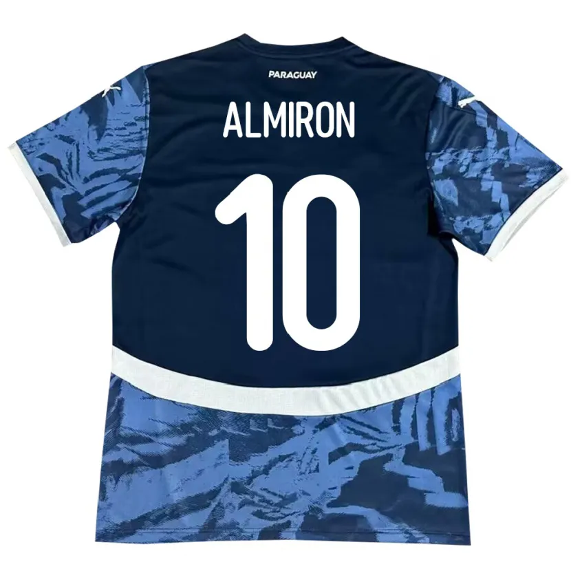 Danxen Børn Paraguay Miguel Almirón #10 Blå Udebane Spillertrøjer 24-26 Trøje T-Shirt