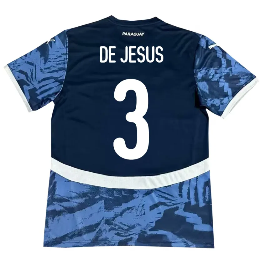 Danxen Børn Paraguay Ronaldo De Jesús #3 Blå Udebane Spillertrøjer 24-26 Trøje T-Shirt