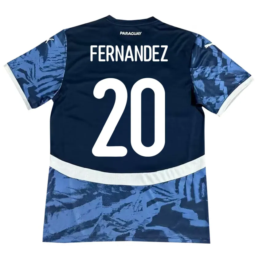 Danxen Børn Paraguay Marcelo Fernández #20 Blå Udebane Spillertrøjer 24-26 Trøje T-Shirt