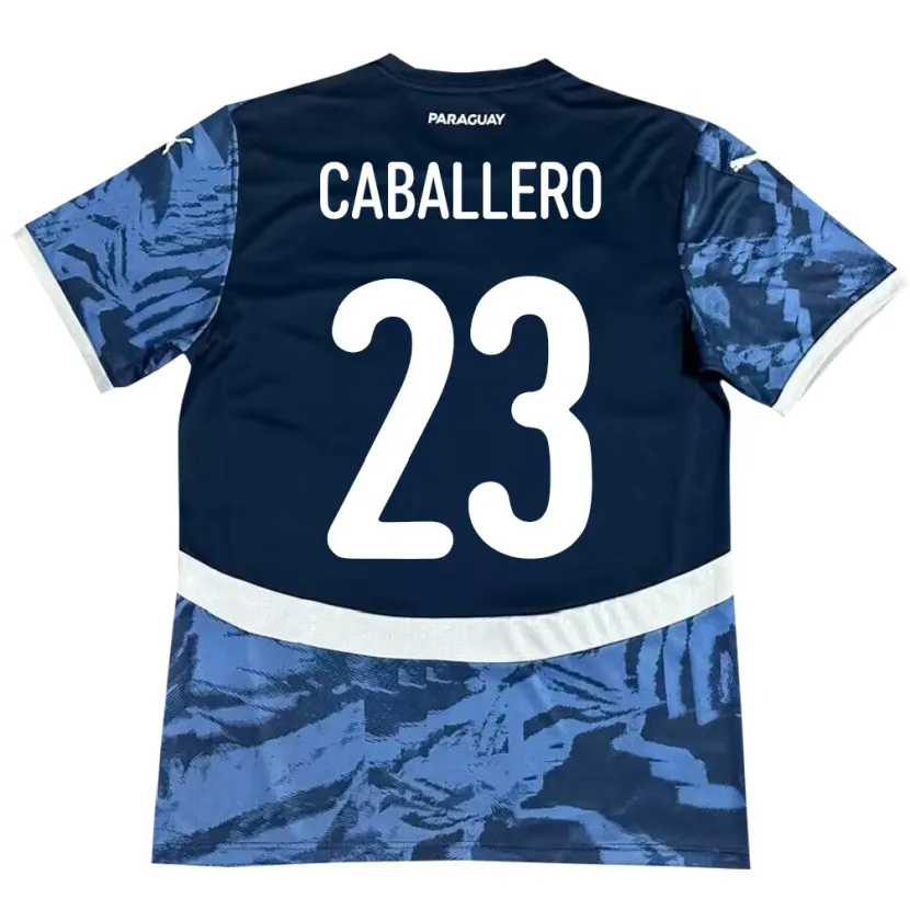 Danxen Børn Paraguay Tiago Caballero #23 Blå Udebane Spillertrøjer 24-26 Trøje T-Shirt