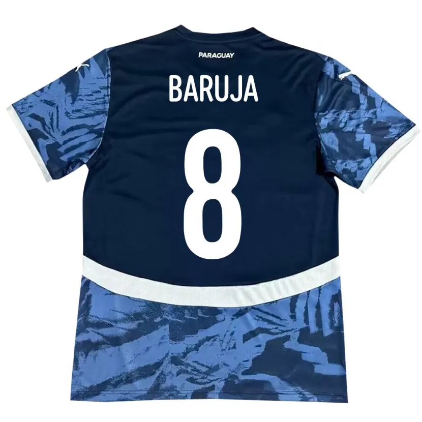 Danxen Børn Paraguay Fabrizio Baruja #8 Blå Udebane Spillertrøjer 24-26 Trøje T-Shirt