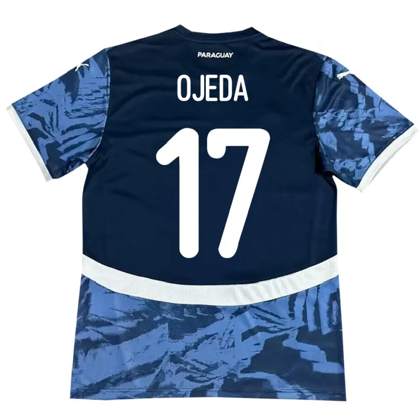 Danxen Børn Paraguay Deisy Ojeda #17 Blå Udebane Spillertrøjer 24-26 Trøje T-Shirt