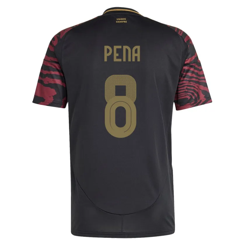 Danxen Børn Peru Sergio Peña #8 Sort Udebane Spillertrøjer 24-26 Trøje T-Shirt