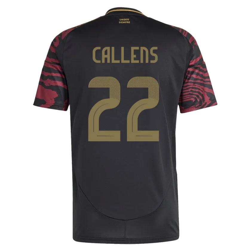 Danxen Børn Peru Alexander Callens #22 Sort Udebane Spillertrøjer 24-26 Trøje T-Shirt