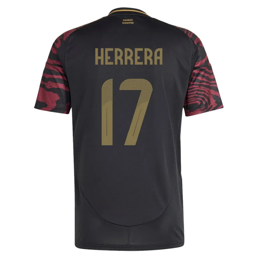 Danxen Børn Peru Fabiola Herrera #17 Sort Udebane Spillertrøjer 24-26 Trøje T-Shirt