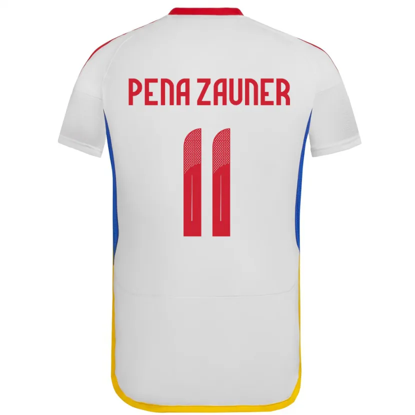 Danxen Børn Venezuela Enrique Peña Zauner #11 Hvid Udebane Spillertrøjer 24-26 Trøje T-Shirt