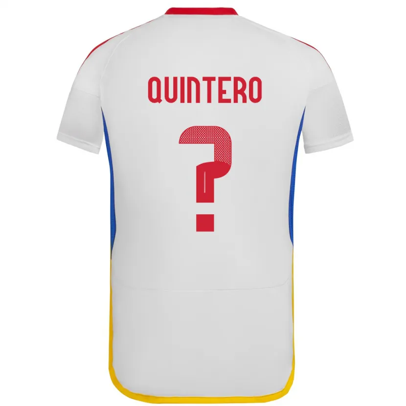 Danxen Børn Venezuela Teo Quintero #0 Hvid Udebane Spillertrøjer 24-26 Trøje T-Shirt