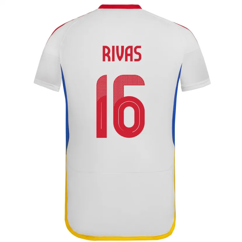 Danxen Børn Venezuela Renne Rivas #16 Hvid Udebane Spillertrøjer 24-26 Trøje T-Shirt