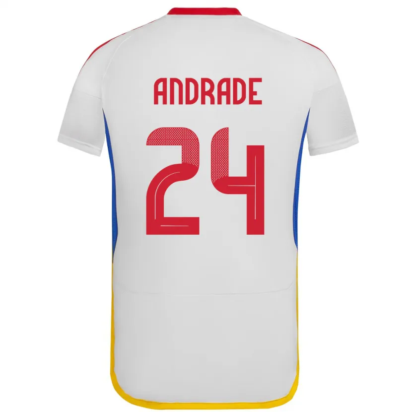 Danxen Børn Venezuela Kervin Andrade #24 Hvid Udebane Spillertrøjer 24-26 Trøje T-Shirt