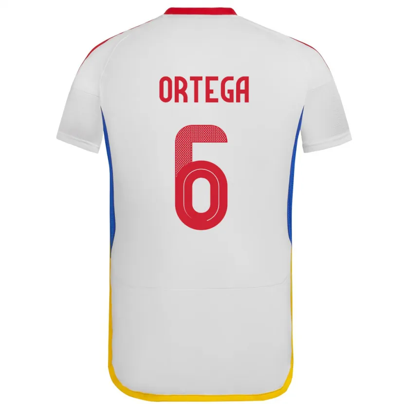 Danxen Børn Venezuela Bryant Ortega #6 Hvid Udebane Spillertrøjer 24-26 Trøje T-Shirt