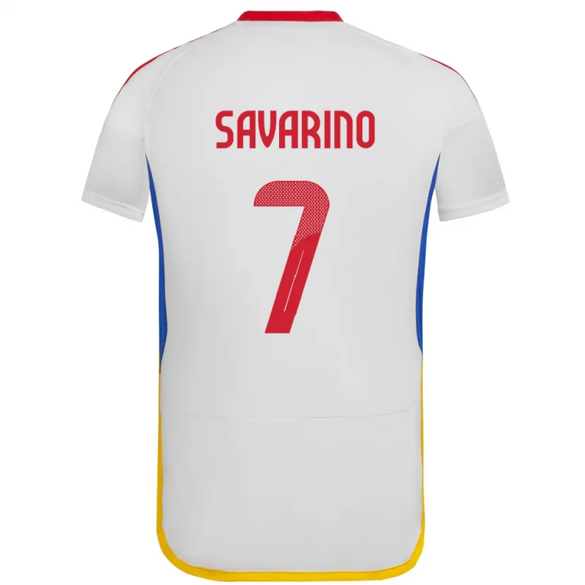 Danxen Børn Venezuela Jefferson Savarino #7 Hvid Udebane Spillertrøjer 24-26 Trøje T-Shirt