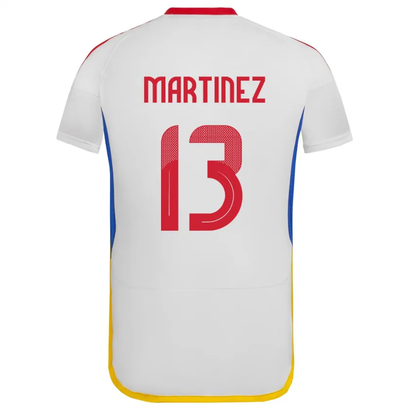 Danxen Børn Venezuela José Martínez #13 Hvid Udebane Spillertrøjer 24-26 Trøje T-Shirt