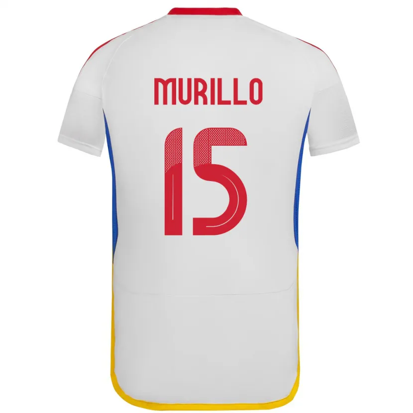 Danxen Børn Venezuela Jhon Murillo #15 Hvid Udebane Spillertrøjer 24-26 Trøje T-Shirt