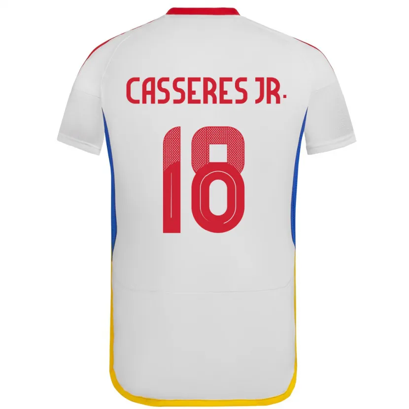 Danxen Børn Venezuela Cristian Cásseres Jr. #18 Hvid Udebane Spillertrøjer 24-26 Trøje T-Shirt