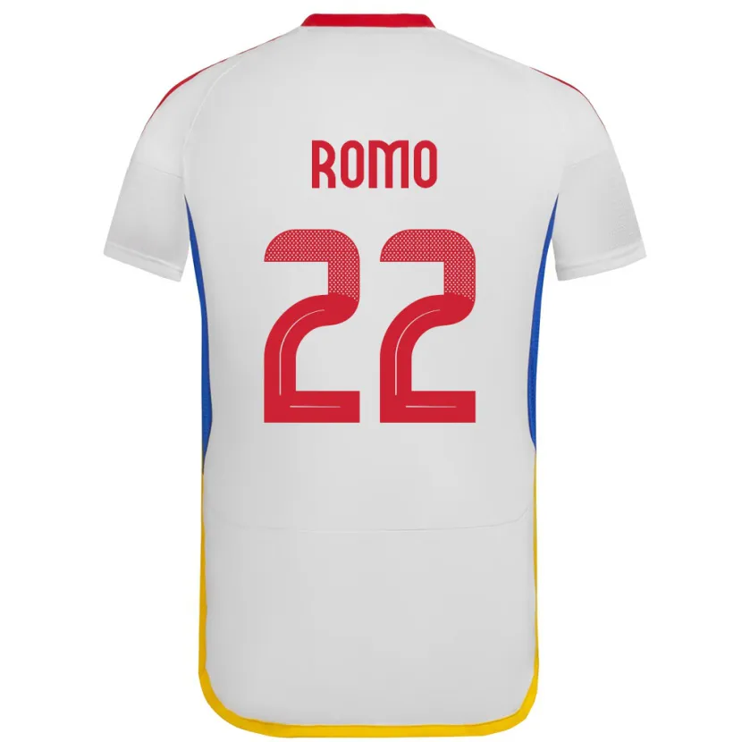 Danxen Børn Venezuela Rafael Romo #22 Hvid Udebane Spillertrøjer 24-26 Trøje T-Shirt