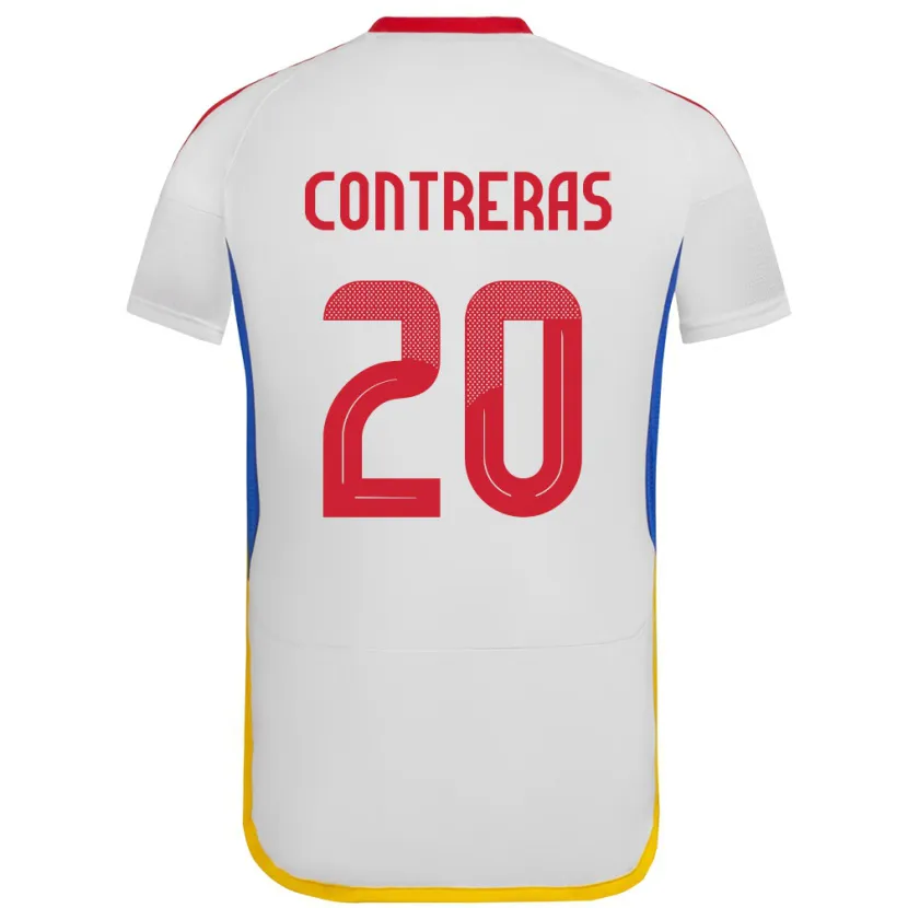 Danxen Børn Venezuela Anderson Contreras #20 Hvid Udebane Spillertrøjer 24-26 Trøje T-Shirt