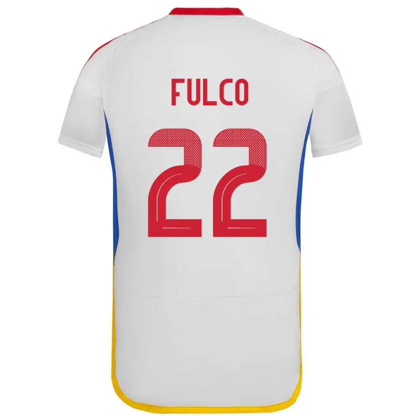 Danxen Børn Venezuela Pedro Fulco #22 Hvid Udebane Spillertrøjer 24-26 Trøje T-Shirt