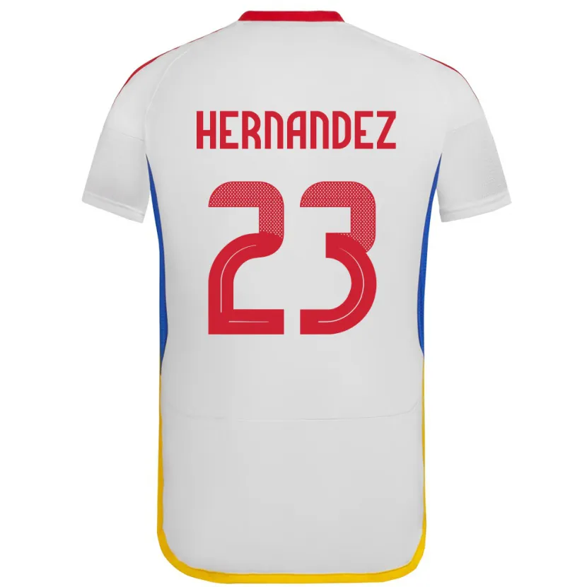 Danxen Børn Venezuela Luifer Hernández #23 Hvid Udebane Spillertrøjer 24-26 Trøje T-Shirt