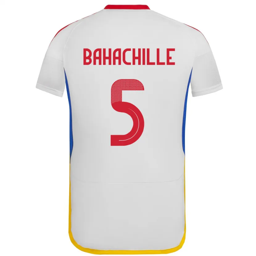 Danxen Børn Venezuela Abraham Bahachille #5 Hvid Udebane Spillertrøjer 24-26 Trøje T-Shirt