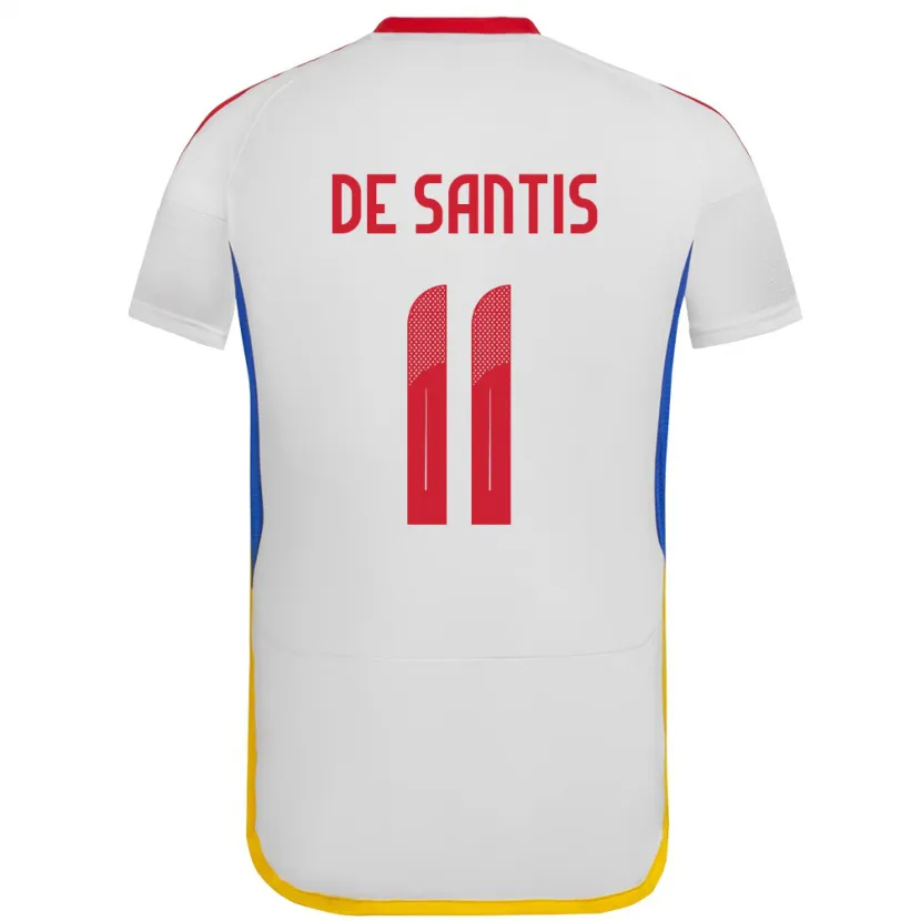 Danxen Børn Venezuela Jeriel De Santis #11 Hvid Udebane Spillertrøjer 24-26 Trøje T-Shirt