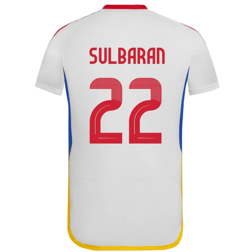 Danxen Børn Venezuela Manuel Sulbarán #22 Hvid Udebane Spillertrøjer 24-26 Trøje T-Shirt