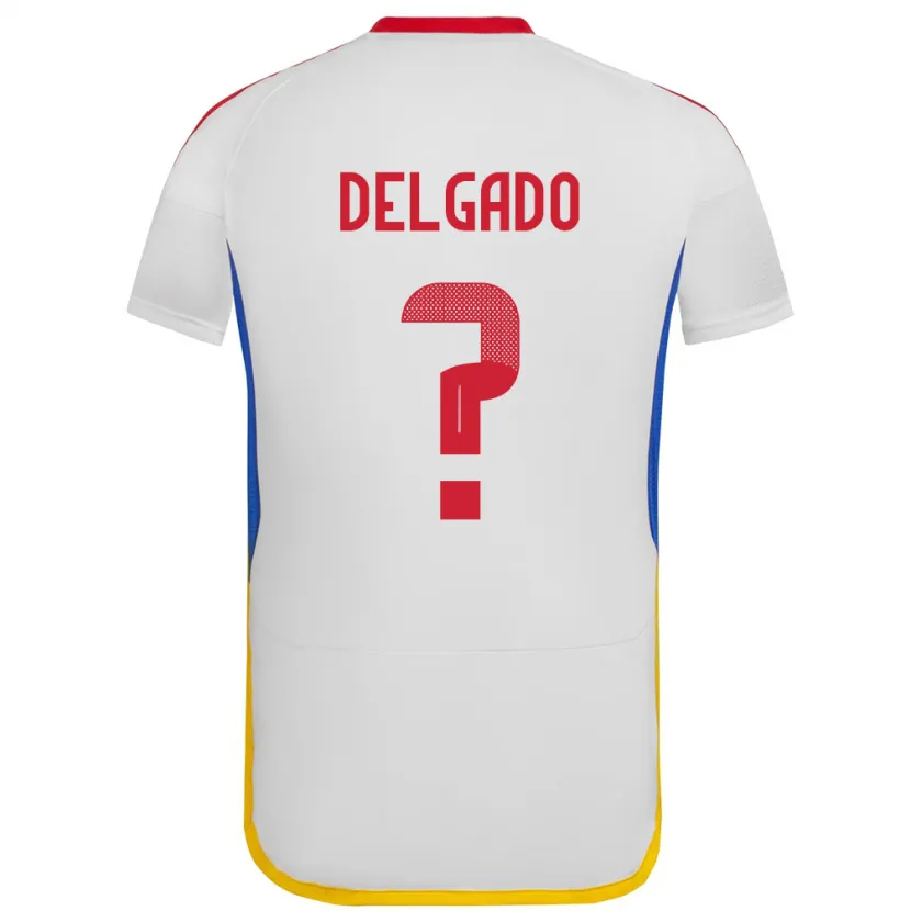 Danxen Børn Venezuela Álex Delgado #0 Hvid Udebane Spillertrøjer 24-26 Trøje T-Shirt