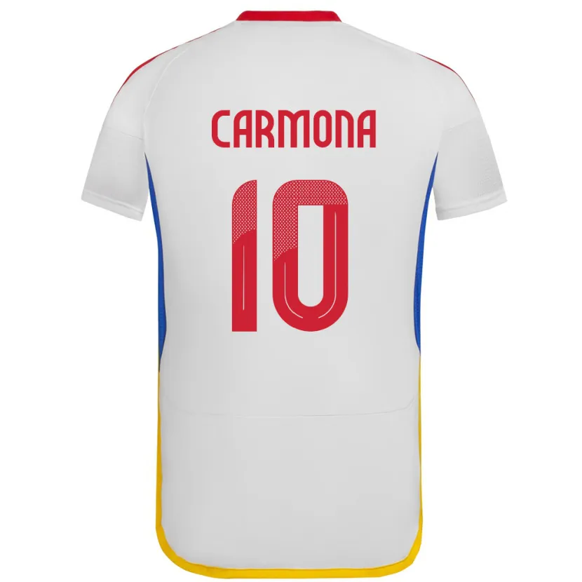 Danxen Børn Venezuela Wikelman Carmona #10 Hvid Udebane Spillertrøjer 24-26 Trøje T-Shirt