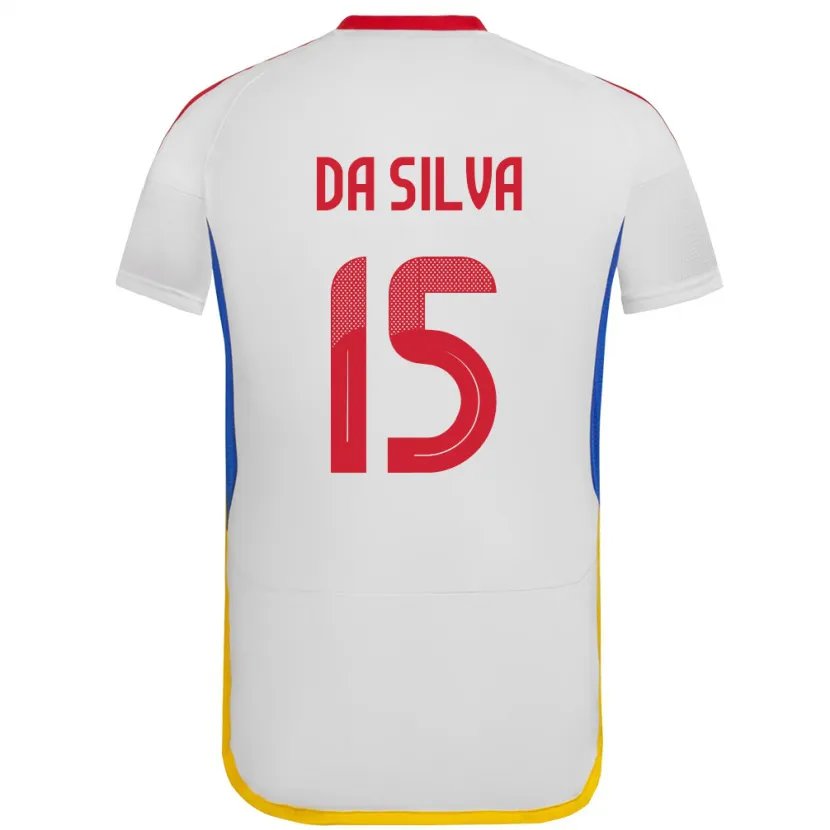 Danxen Børn Venezuela Cesar Da Silva #15 Hvid Udebane Spillertrøjer 24-26 Trøje T-Shirt