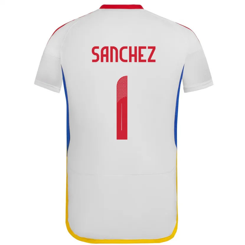 Danxen Børn Venezuela Jorge Sánchez #1 Hvid Udebane Spillertrøjer 24-26 Trøje T-Shirt