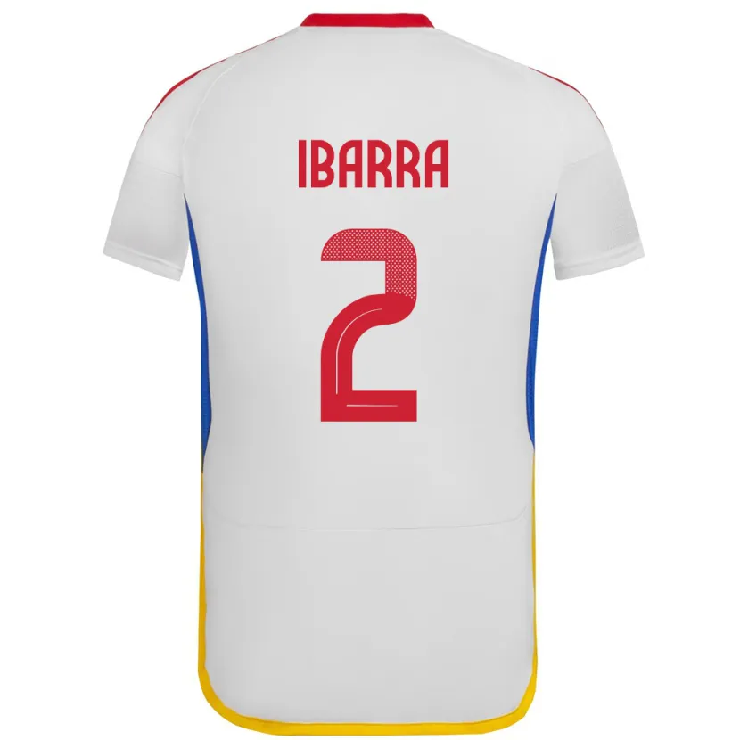 Danxen Børn Venezuela Pablo Ibarra #2 Hvid Udebane Spillertrøjer 24-26 Trøje T-Shirt