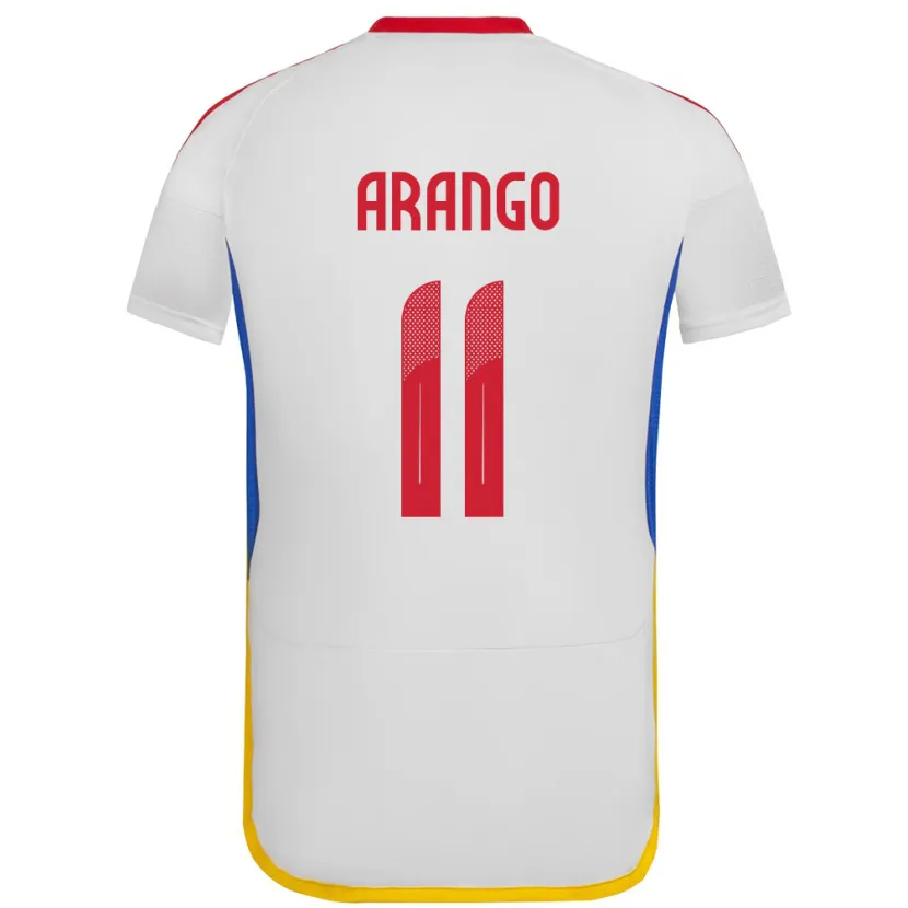 Danxen Børn Venezuela Juan Arango #11 Hvid Udebane Spillertrøjer 24-26 Trøje T-Shirt