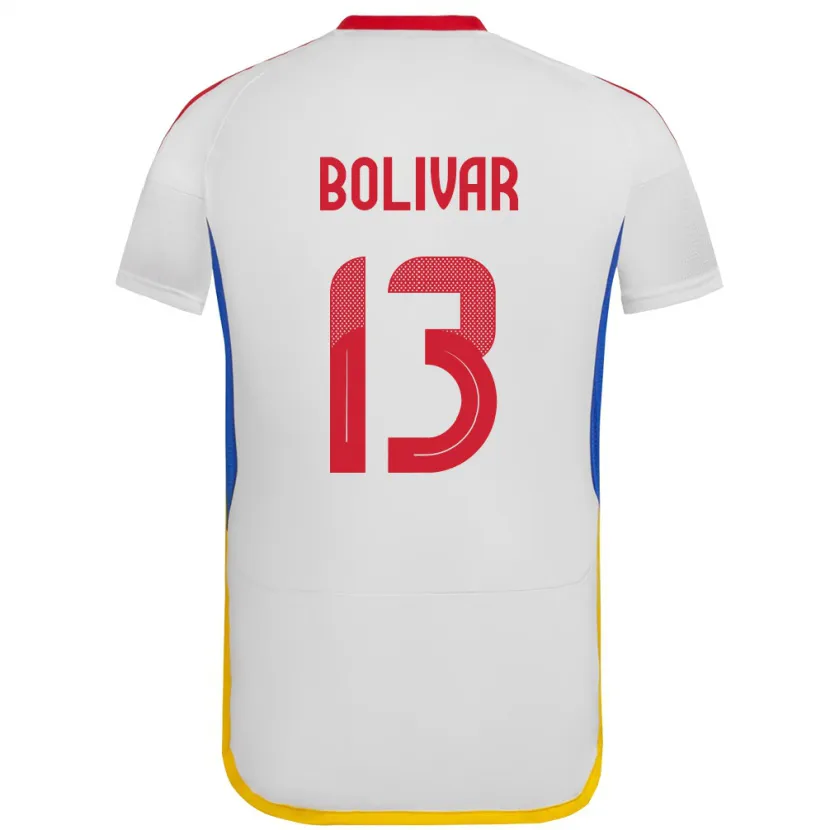 Danxen Børn Venezuela Salvador Bolívar #13 Hvid Udebane Spillertrøjer 24-26 Trøje T-Shirt