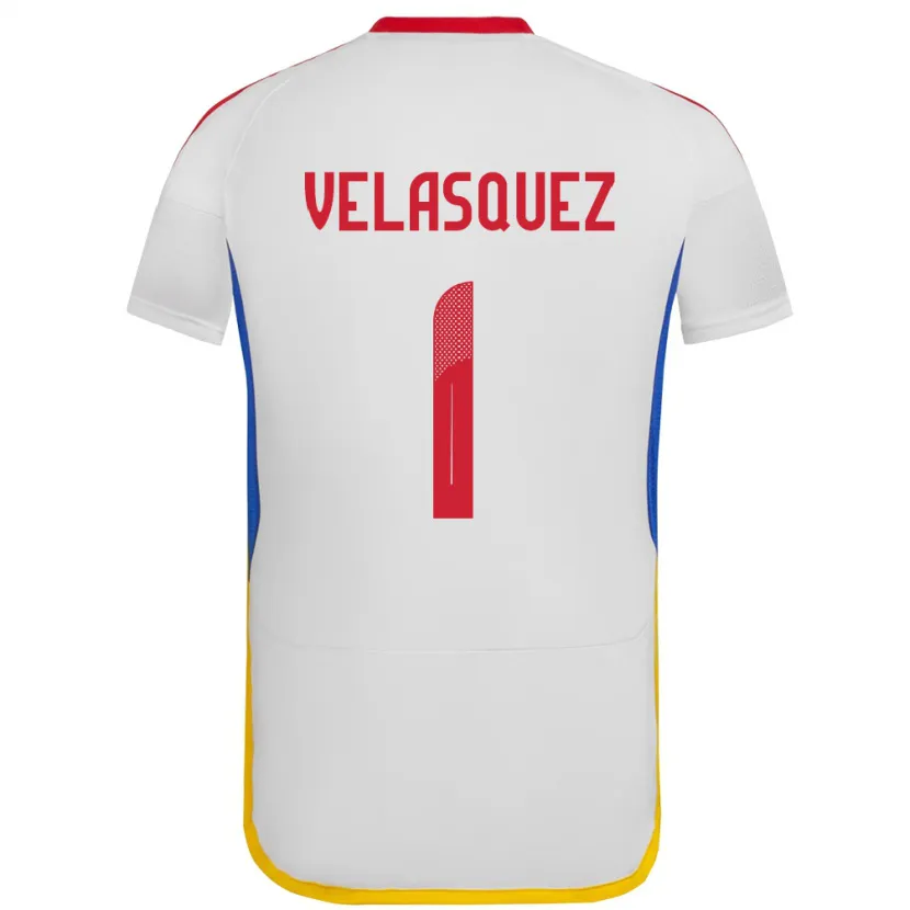 Danxen Børn Venezuela Yessica Velásquez #1 Hvid Udebane Spillertrøjer 24-26 Trøje T-Shirt