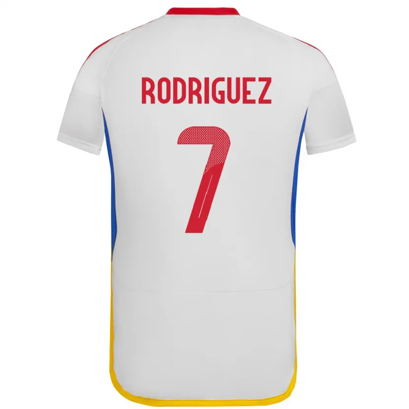 Danxen Børn Venezuela Daniuska Rodriguez #7 Hvid Udebane Spillertrøjer 24-26 Trøje T-Shirt