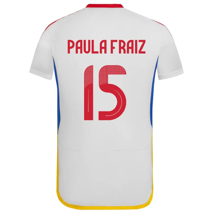 Danxen Børn Venezuela Ana Paula Fraiz #15 Hvid Udebane Spillertrøjer 24-26 Trøje T-Shirt