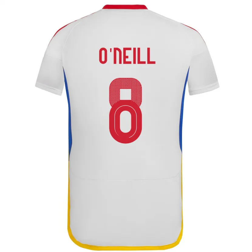 Danxen Børn Venezuela Sonia O'neill #8 Hvid Udebane Spillertrøjer 24-26 Trøje T-Shirt