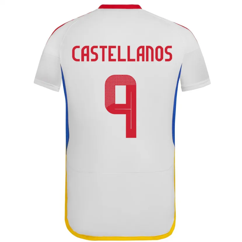 Danxen Børn Venezuela Deyna Castellanos #9 Hvid Udebane Spillertrøjer 24-26 Trøje T-Shirt