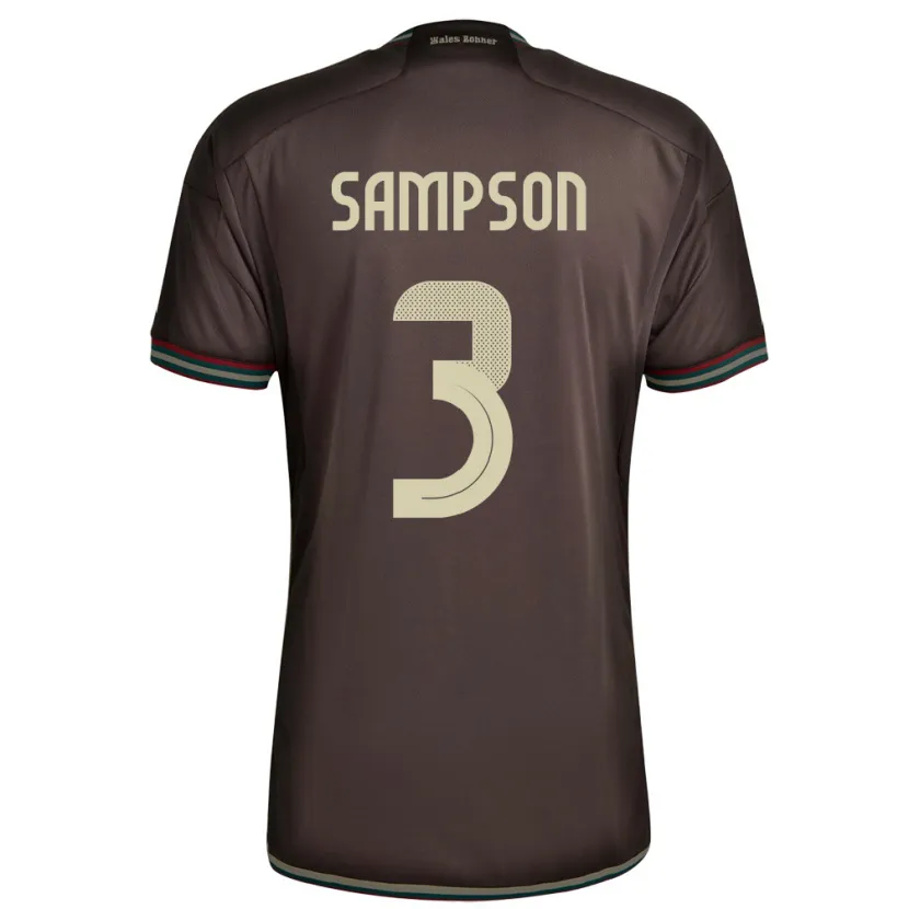 Danxen Børn Jamaica Vyan Sampson #3 Nat Brun Udebane Spillertrøjer 24-26 Trøje T-Shirt