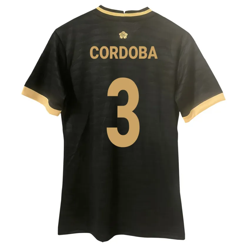 Danxen Børn Panama José Córdoba #3 Sort Udebane Spillertrøjer 24-26 Trøje T-Shirt