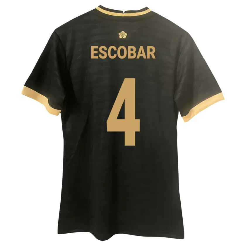 Danxen Børn Panama Fidel Escobar #4 Sort Udebane Spillertrøjer 24-26 Trøje T-Shirt