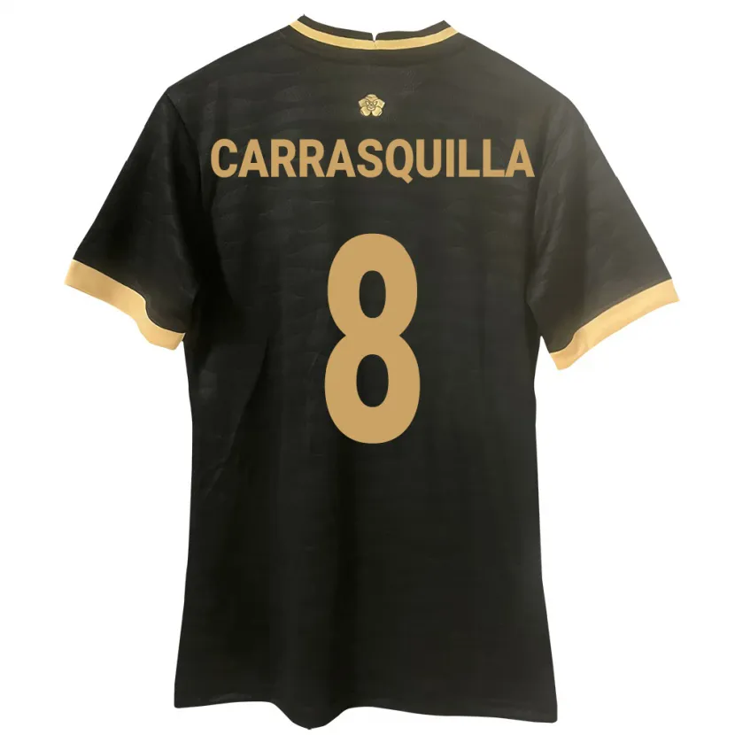 Danxen Børn Panama Adalberto Carrasquilla #8 Sort Udebane Spillertrøjer 24-26 Trøje T-Shirt