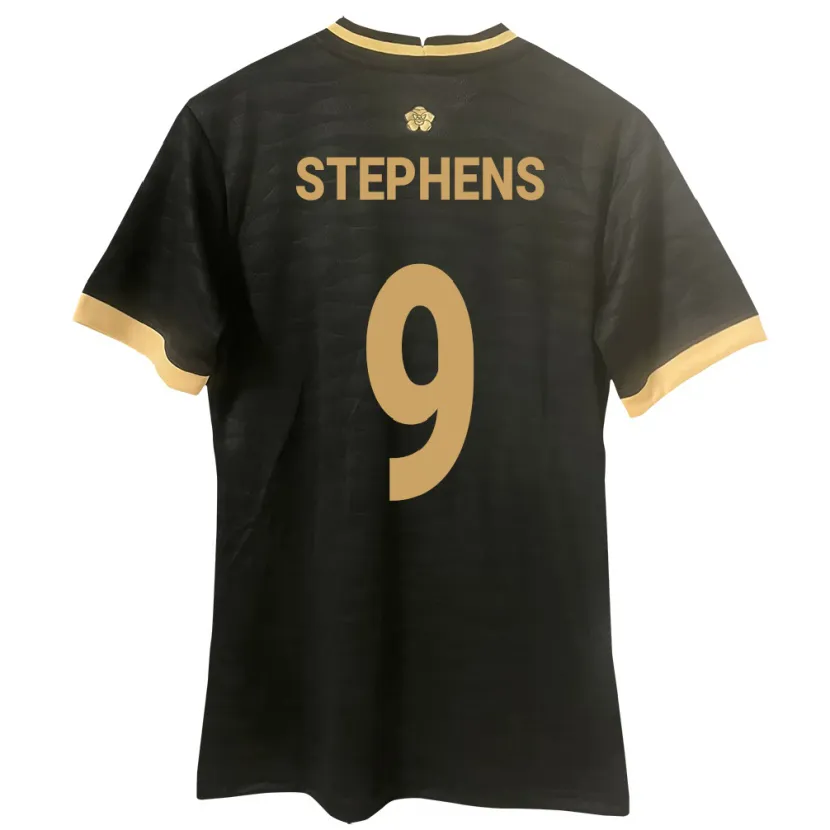 Danxen Børn Panama Alfredo Stephens #9 Sort Udebane Spillertrøjer 24-26 Trøje T-Shirt