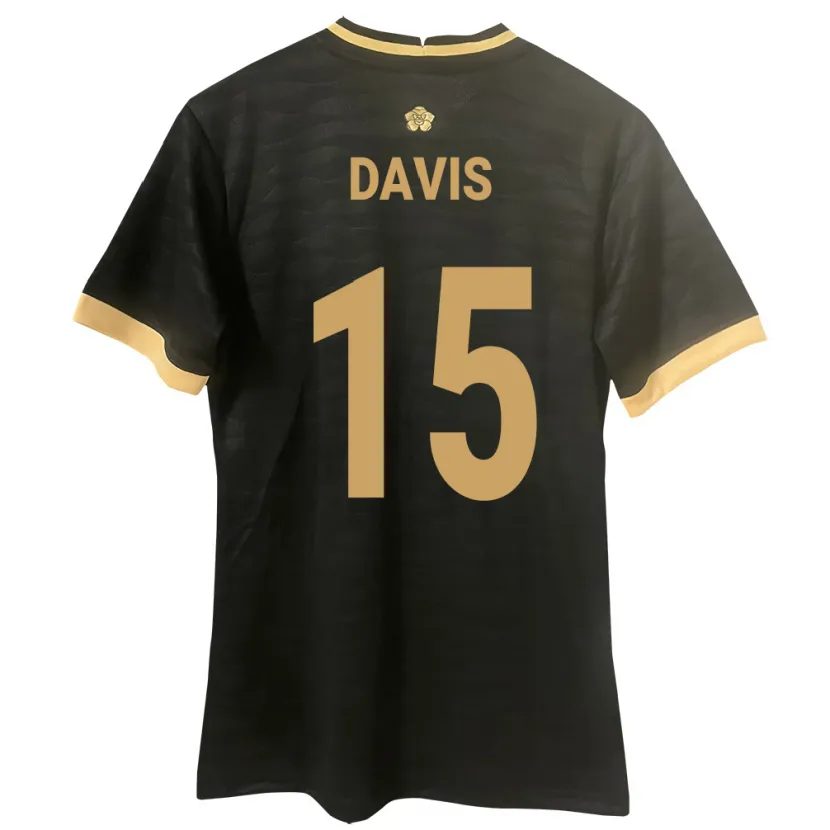 Danxen Børn Panama Éric Davis #15 Sort Udebane Spillertrøjer 24-26 Trøje T-Shirt