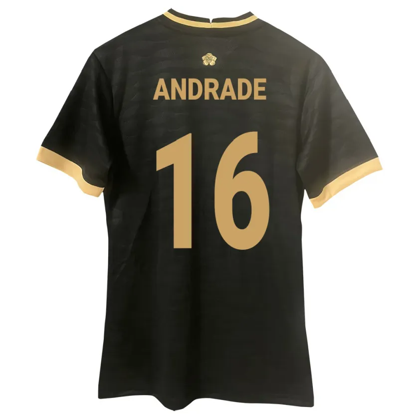 Danxen Børn Panama Andrés Andrade #16 Sort Udebane Spillertrøjer 24-26 Trøje T-Shirt