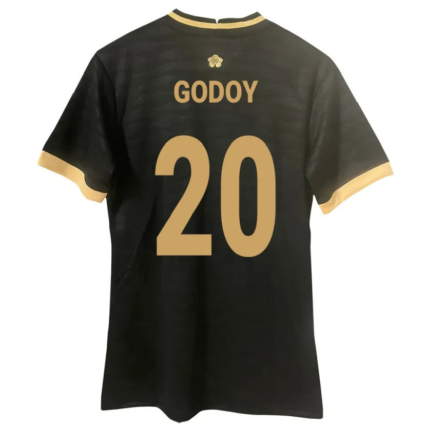 Danxen Børn Panama Aníbal Godoy #20 Sort Udebane Spillertrøjer 24-26 Trøje T-Shirt